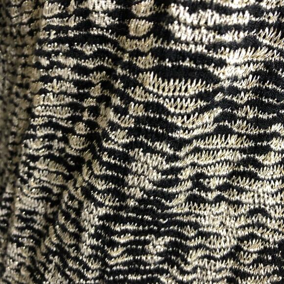 Cache black gold metallic animal print open front long cardigan size Small - Picture 7 of 13